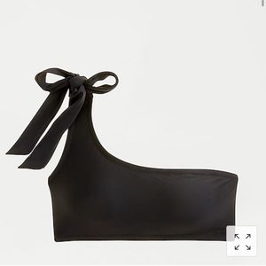 J Crew Bow One Shoulder Tie Bikini Top